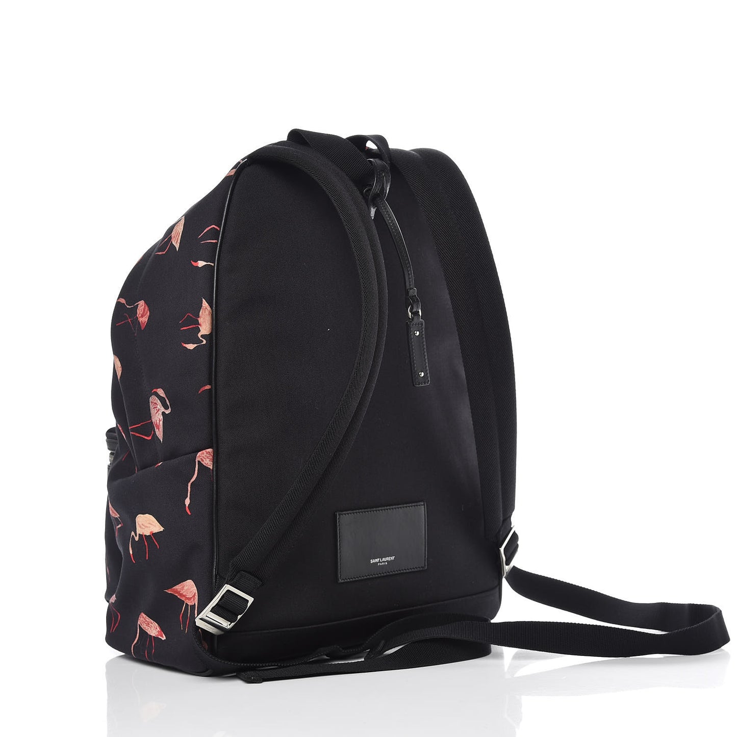 Nylon Canvas Flamingo Print City Backpack Pink Black