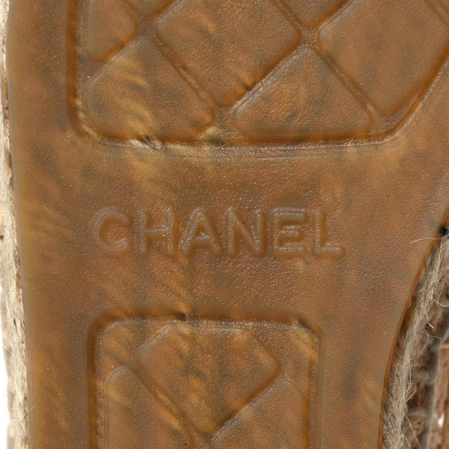 Chanel Raffia Fabric CC Espadrilles 37 Beige Black 6 of 9