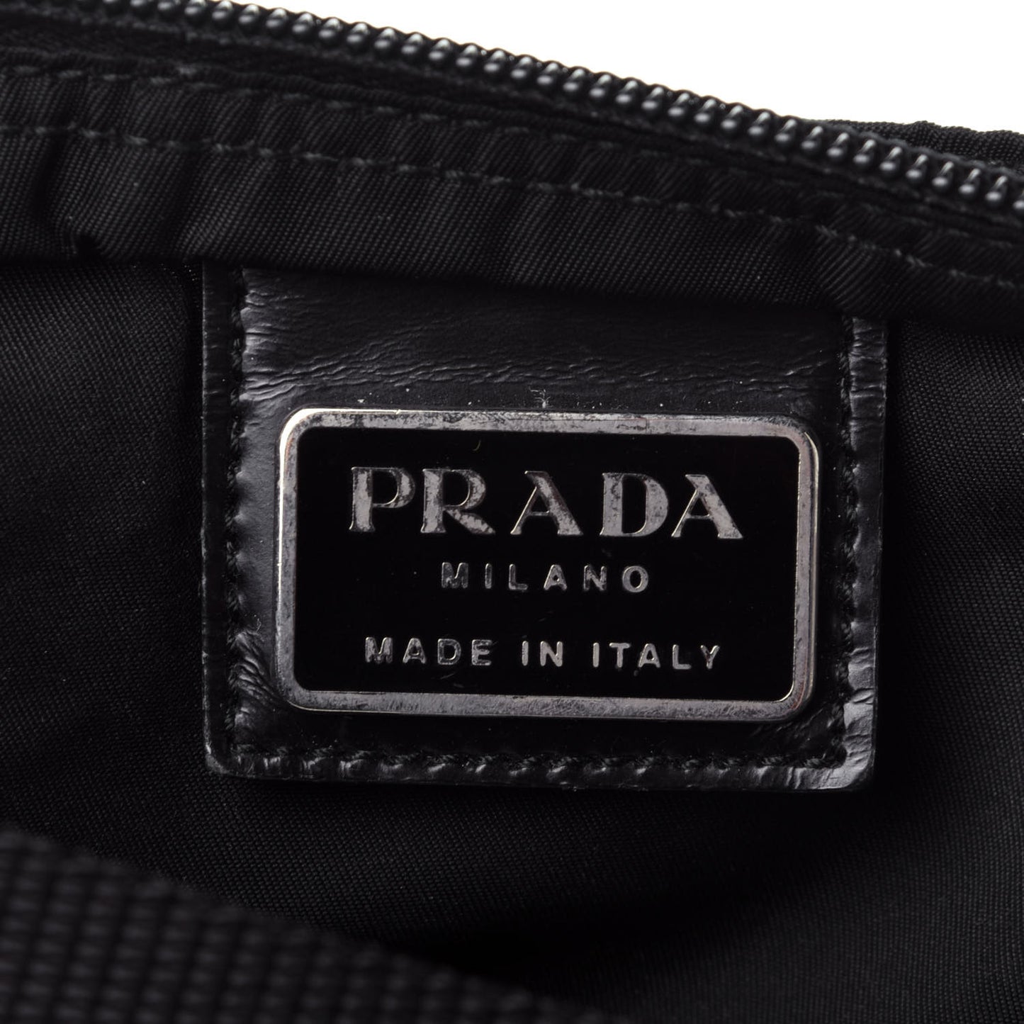 Nylon Flat Messenger Bag Black