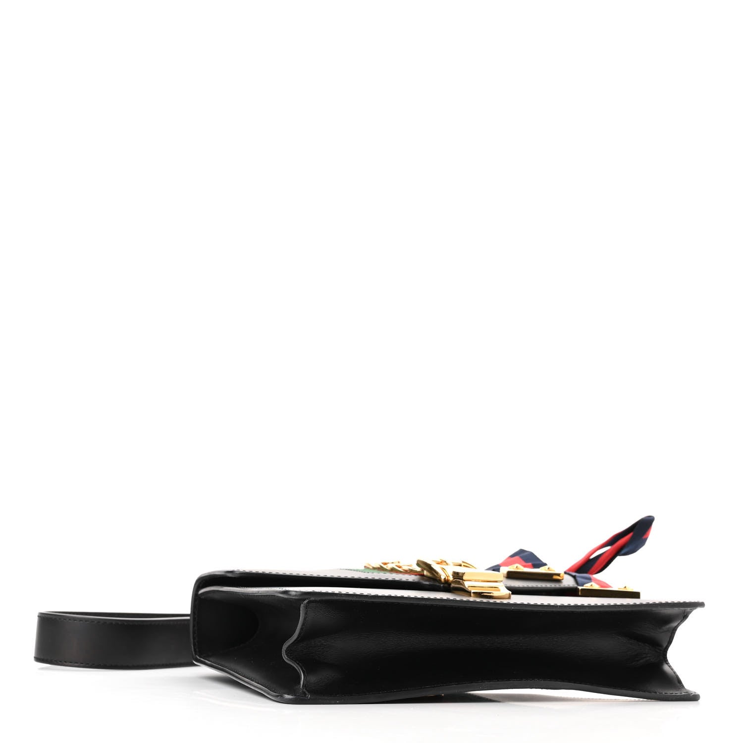 Gucci Calfskin Small Sylvie Shoulder Bag Black 4 of 10