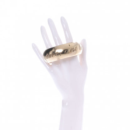Chanel Wide Metal L'Elegance French Quote Bangle Gold 2 of 5