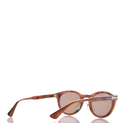 Gucci Acetate Round Metal Sunglasses GG0071S Havana 4 of 9