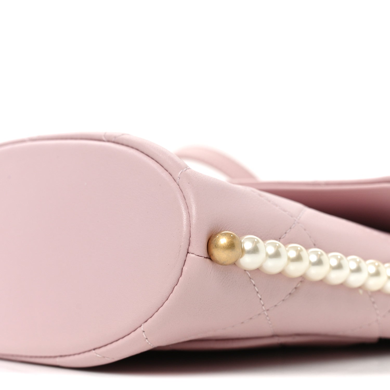 Chanel Calfskin Quilted Pearl Small About Pearls Hobo Bag Light Pink 10 of 10