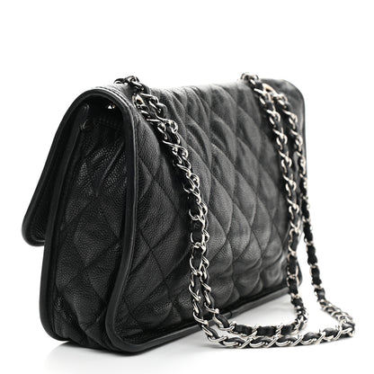 Chanel Caviar Quilted Large French Riviera Flap Black 3 of 12