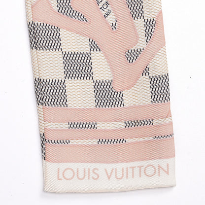 Louis Vuitton Silk Damier Azur Tahitienne Bandeau Rose Ballerine 3 of 6