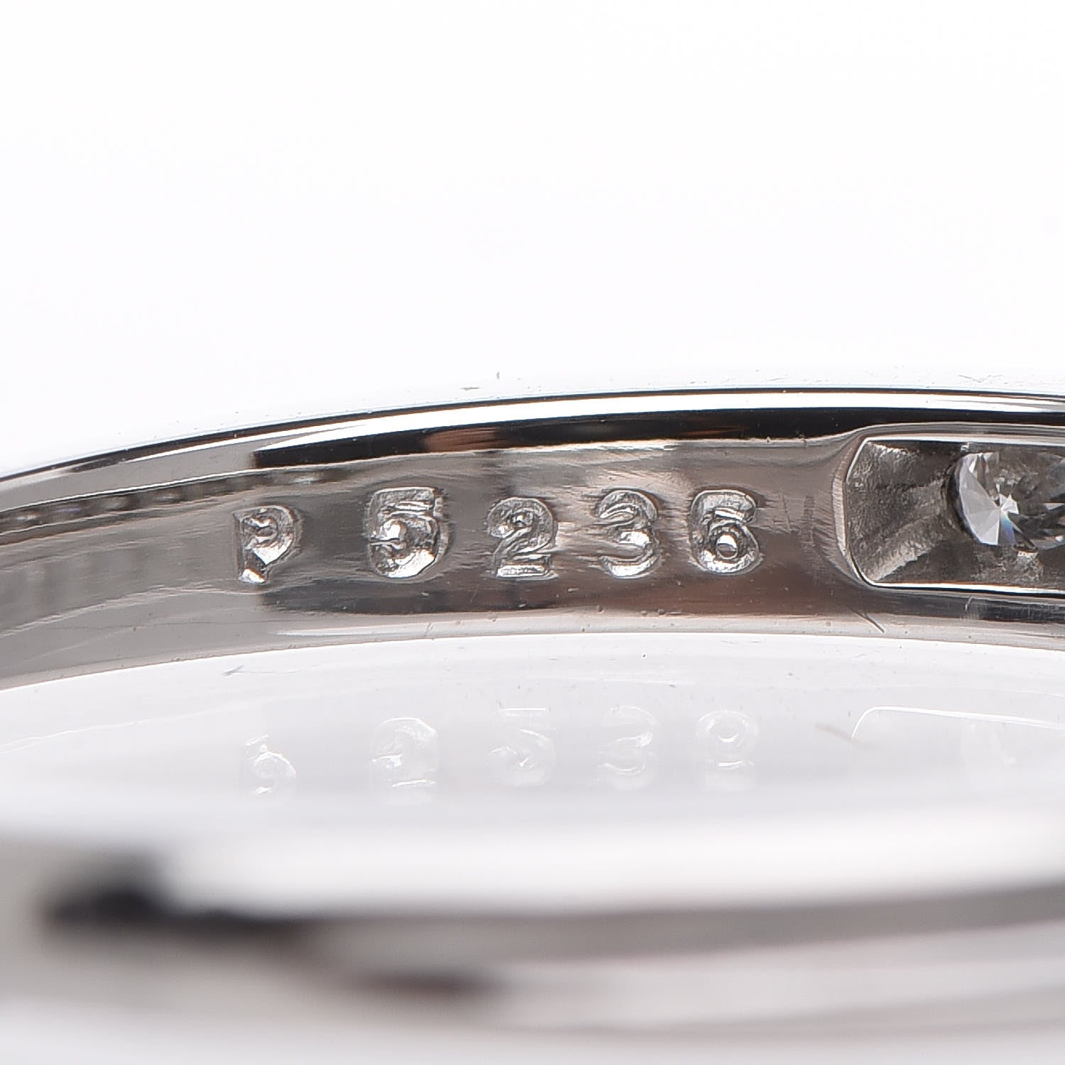 Tiffany Platinum Diamond .24ctw Half Circle Wedding Band Ring 54 7 5 of 5