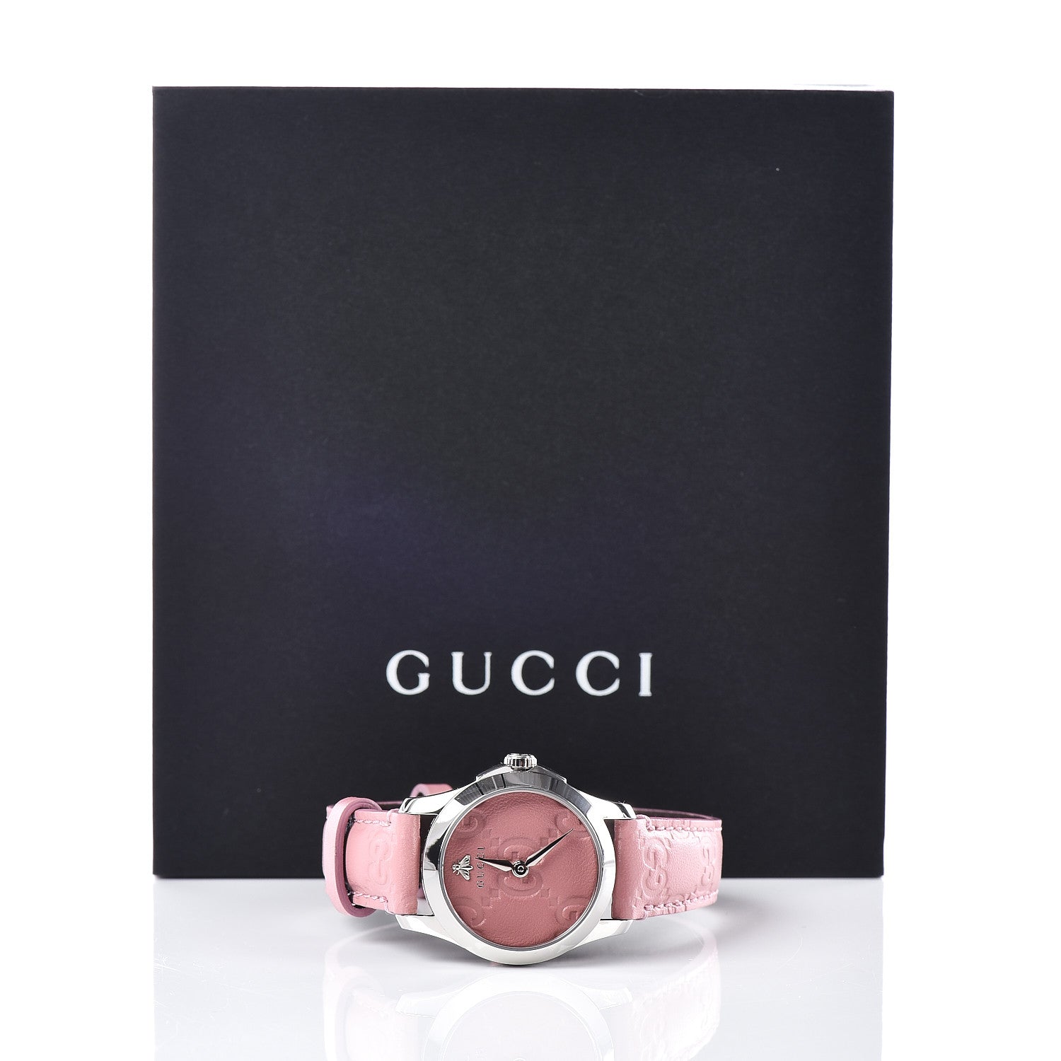 Gucci Stainless Steel Calfskin 27mm G-Timeless Quartz Watch Pink 8 of 8