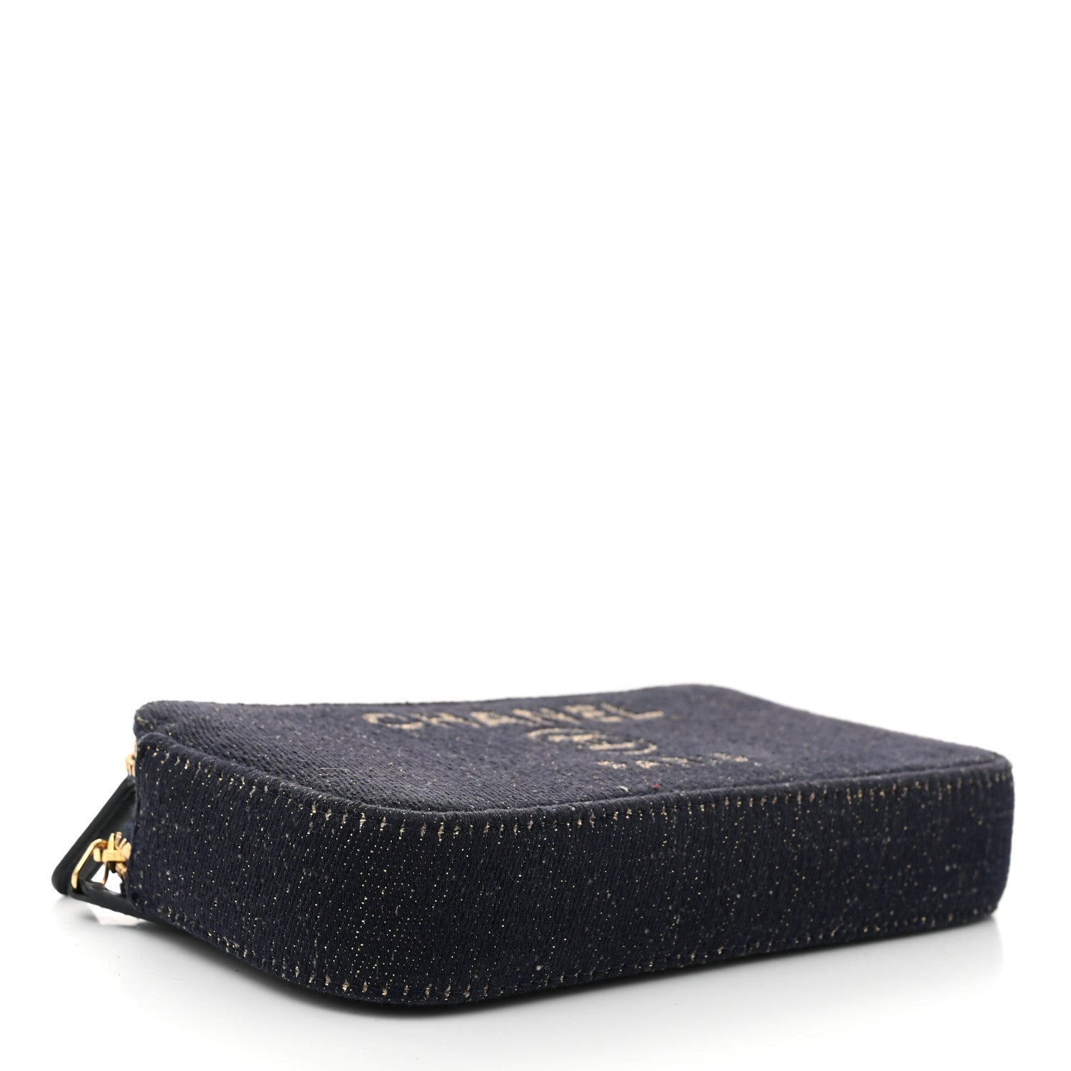 Chanel Canvas Small Deauville Clutch With Chain Black 4 of 11