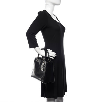 Christian Dior Patent Medium Lady Dior Black 2 of 12