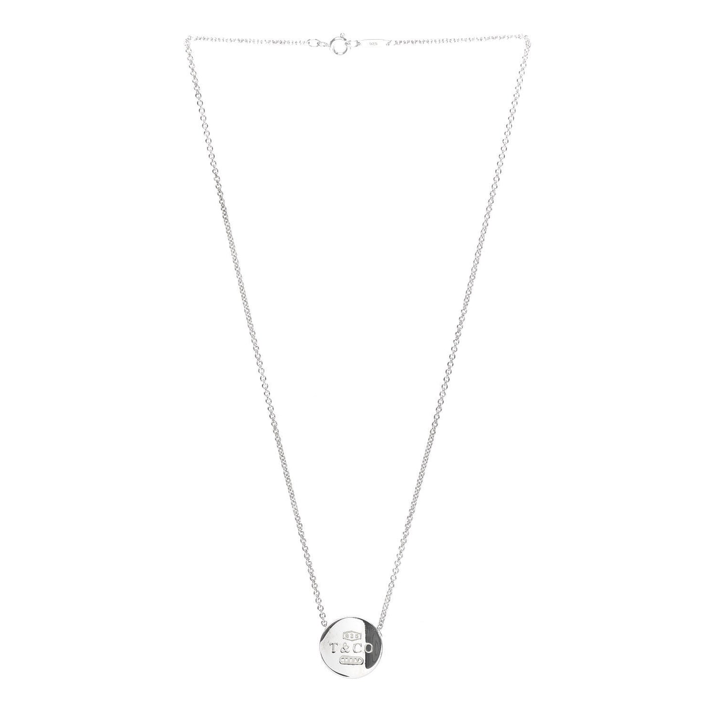 Sterling Silver Round 1837 Pendant Necklace