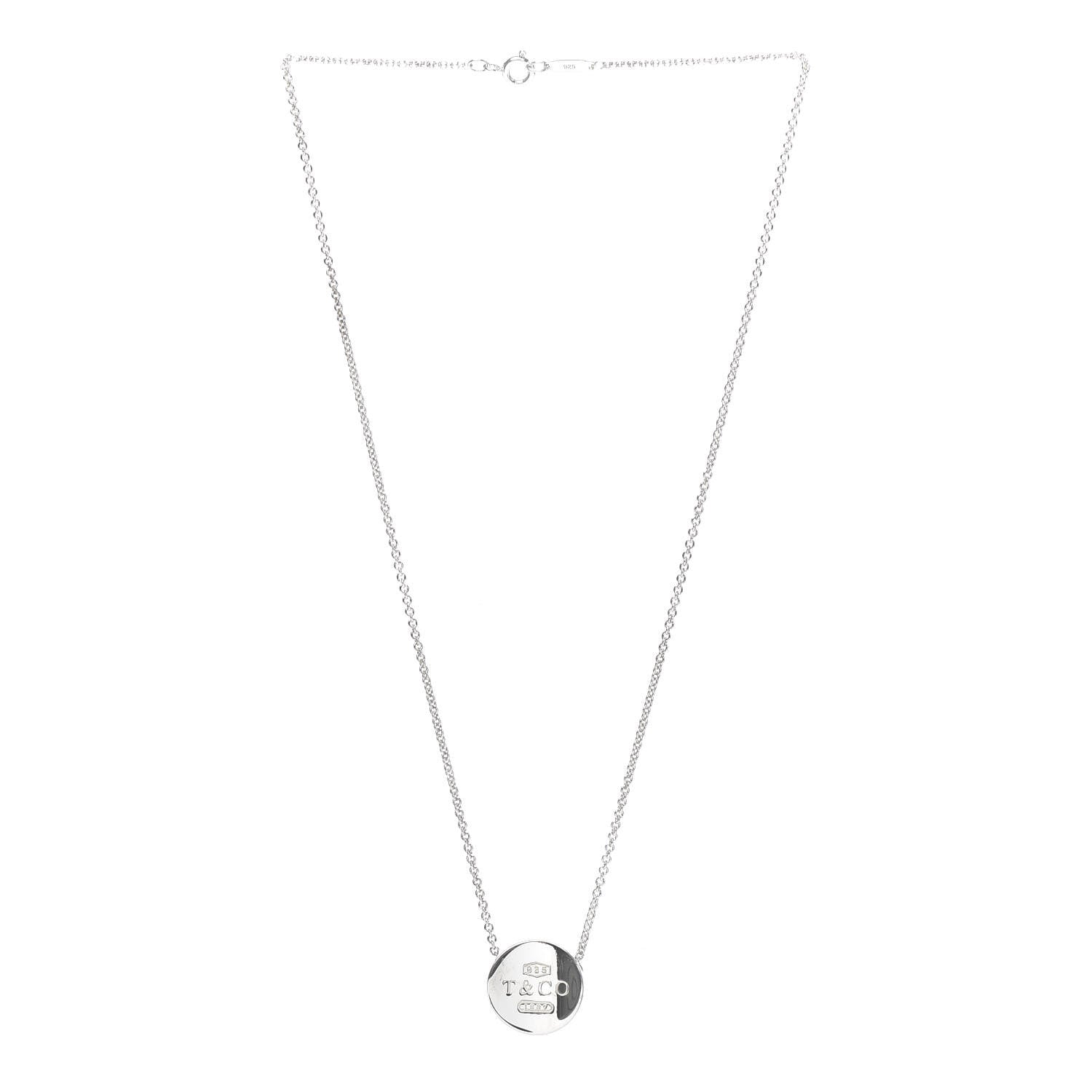 Tiffany Sterling Silver Round 1837 Pendant Necklace 3 of 5