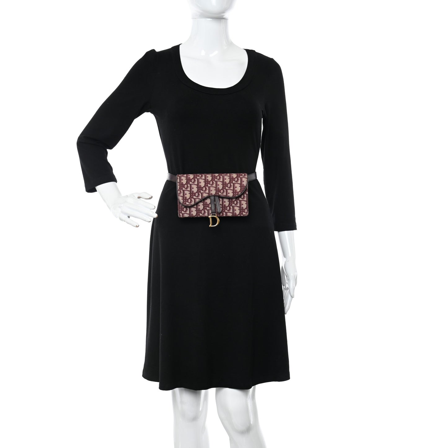 Oblique Saddle Belt Bag Bordeaux