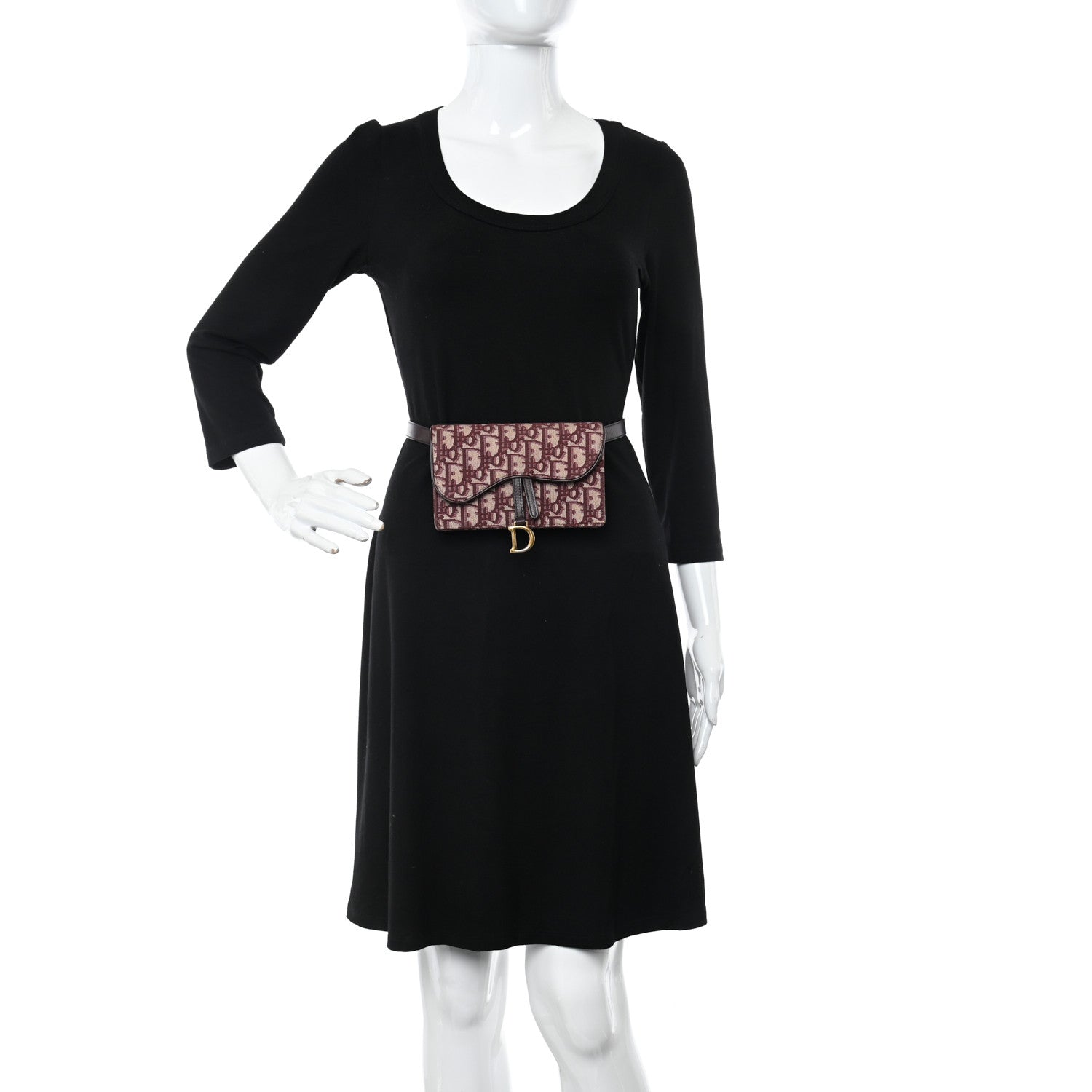 Christian Dior Oblique Saddle Belt Bag Bordeaux 2 of 13