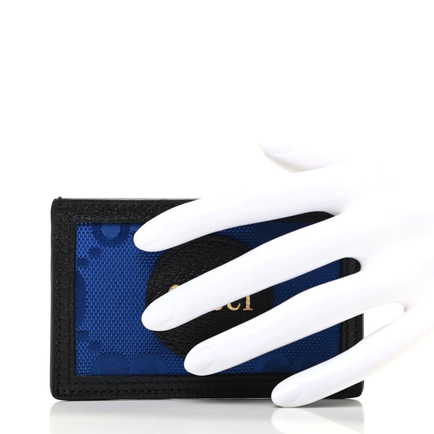 Econyl Nylon Monogram Off The Grid Card Case Guilted Blue Black