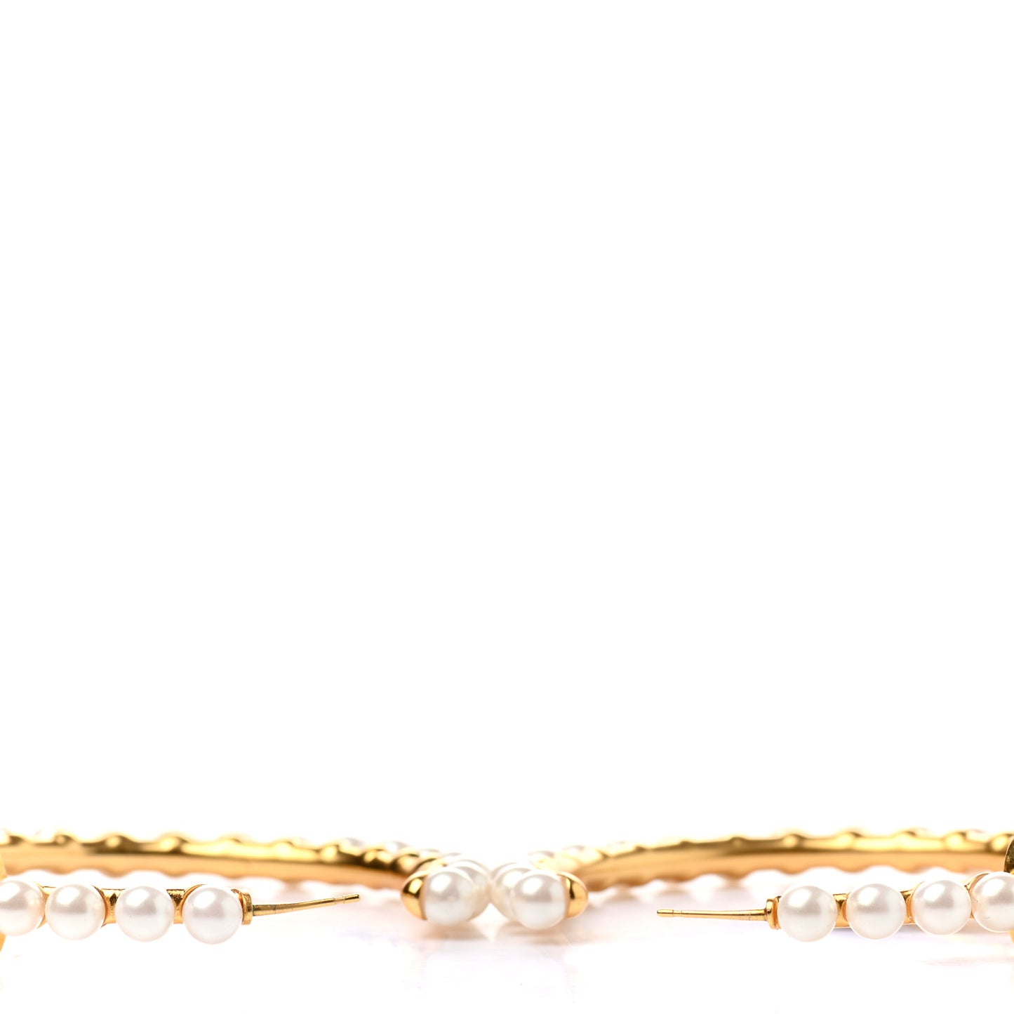 Pearl CC More Is More Hoop Earrings Gold