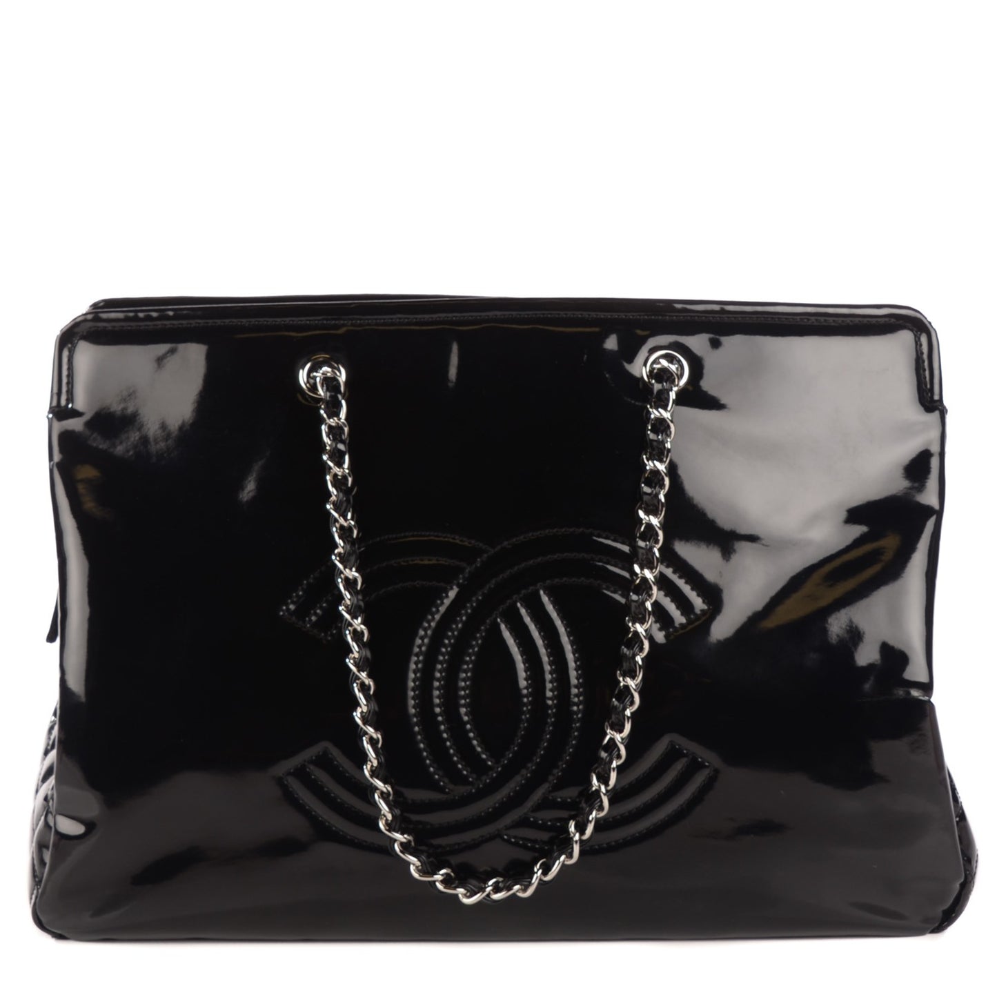 Vinyl Lipstick Tote Black