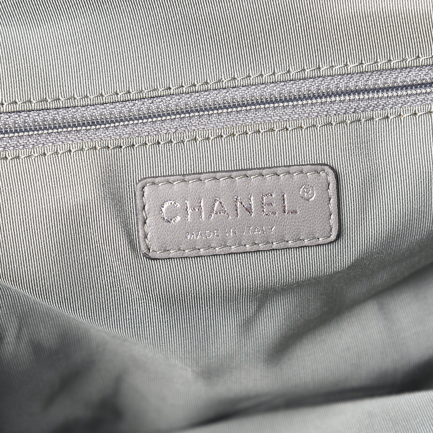 Chanel Calfskin Ultra Stitch Large Bowler Grey 5 of 9