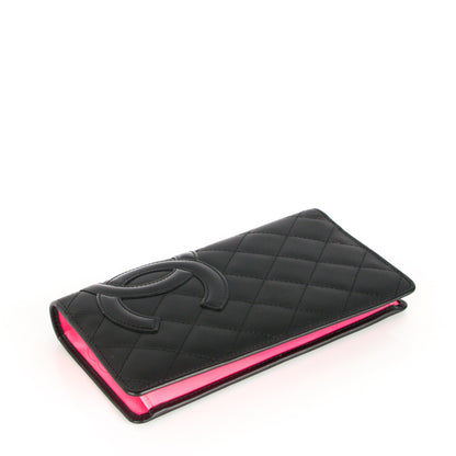 Chanel Calfskin Quilted Cambon Yen Wallet Black 4 of 8