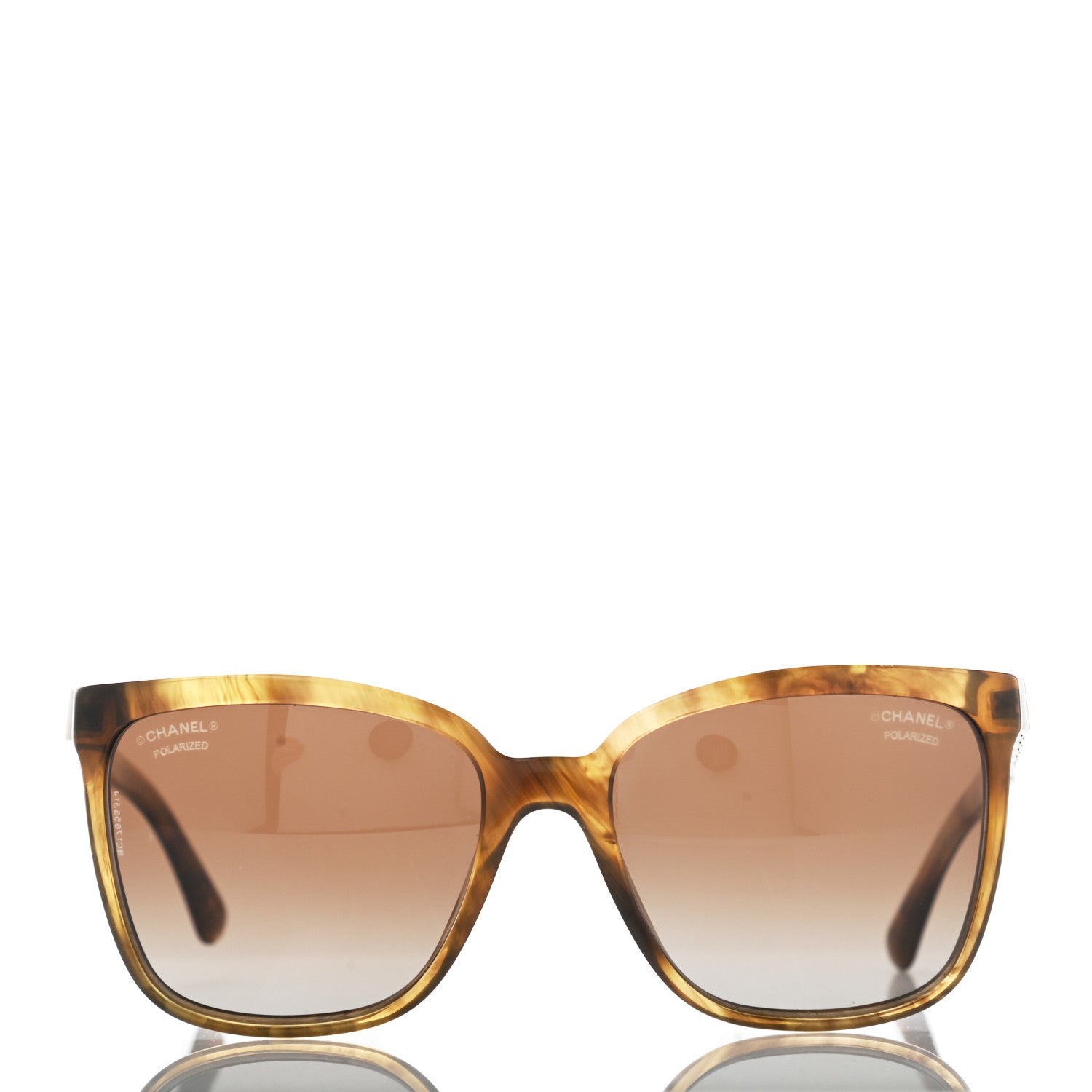 Chanel Polarized Square Chain Sunglasses 5325 Tortoise 2 of 9