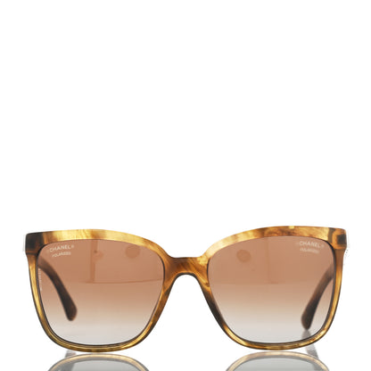 Chanel Polarized Square Chain Sunglasses 5325 Tortoise 2 of 9