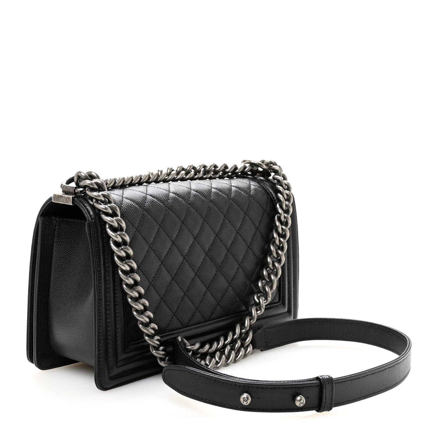 Chanel Caviar Quilted Medium Boy Flap Black 3 of 11