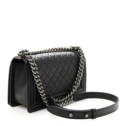Chanel Caviar Quilted Medium Boy Flap Black 3 of 11