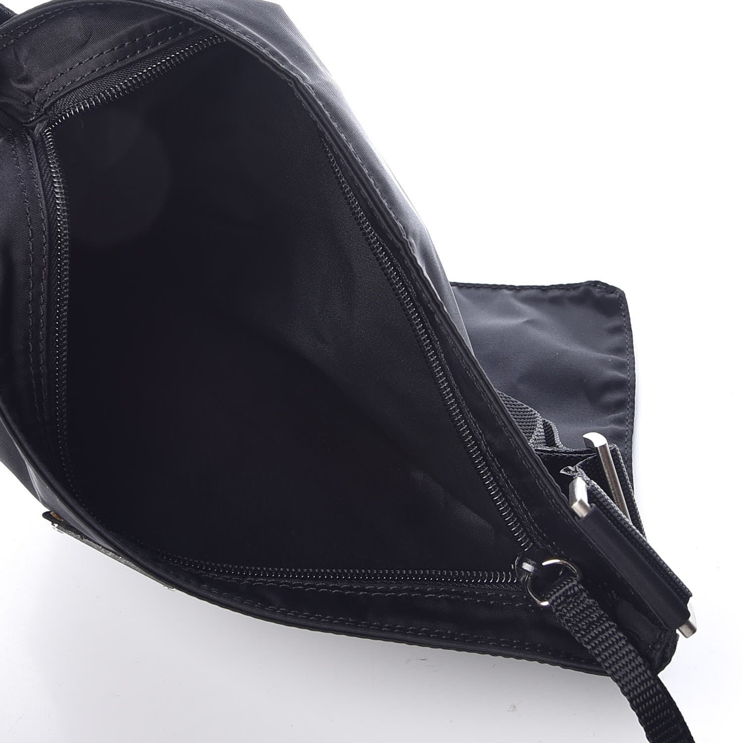 Prada Nylon Flat Messenger Bag Black 5 of 6