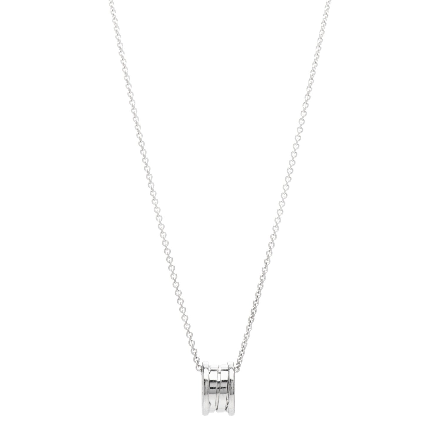Bulgari 18K White Gold B.Zero1 Pendant Necklace 1 of 5