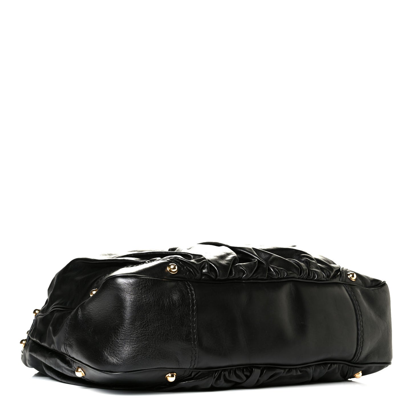 Calfskin Large Jockey Hobo Black