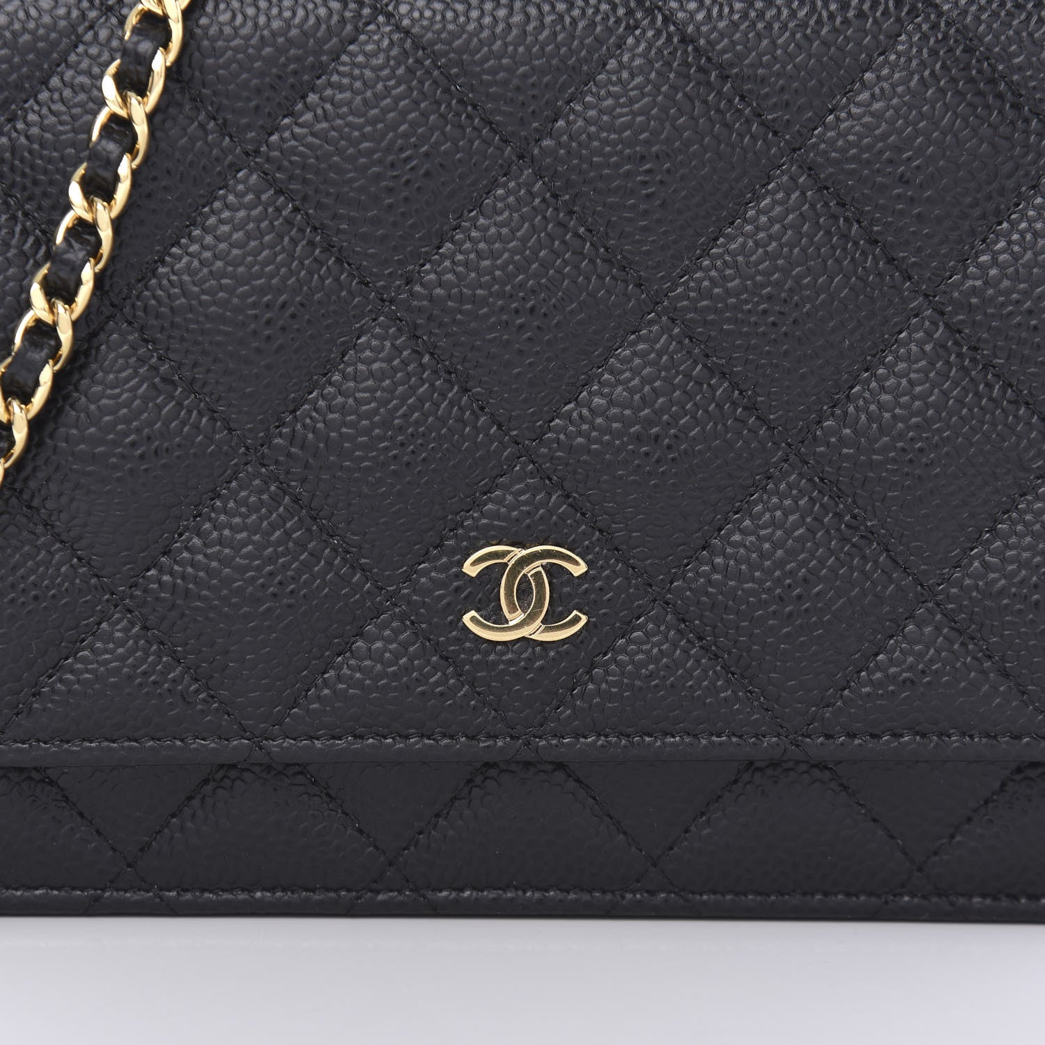 Chanel Caviar Quilted Wallet On Chain WOC Black 10 of 11