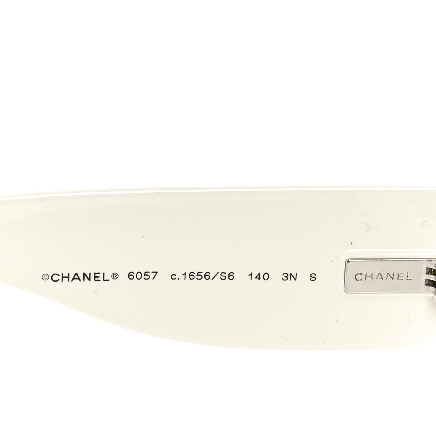 Chanel Acetate Cat Eye Sunglasses 6057 Black White 6 of 7