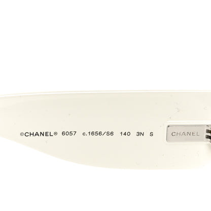 Chanel Acetate Cat Eye Sunglasses 6057 Black White 6 of 7
