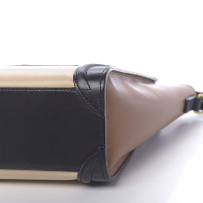 Celine Satin Calfskin Nano Tri-Color Luggage Seashell 8 of 14