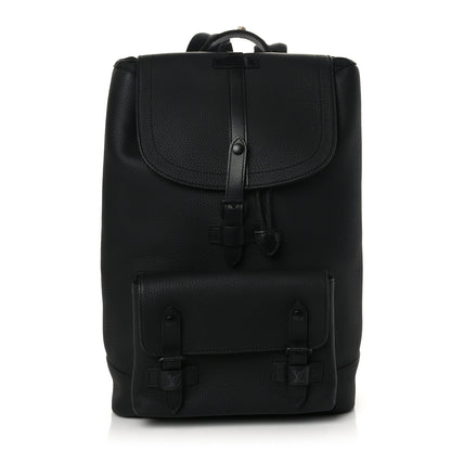 Louis Vuitton Taurillon Christopher Slim Backpack Black 1 of 10