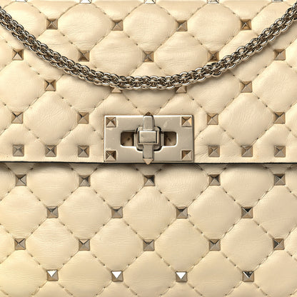 Valentino Garavani Nappa Medium Rockstud Spike Shoulder Bag Light Ivory 7 of 10