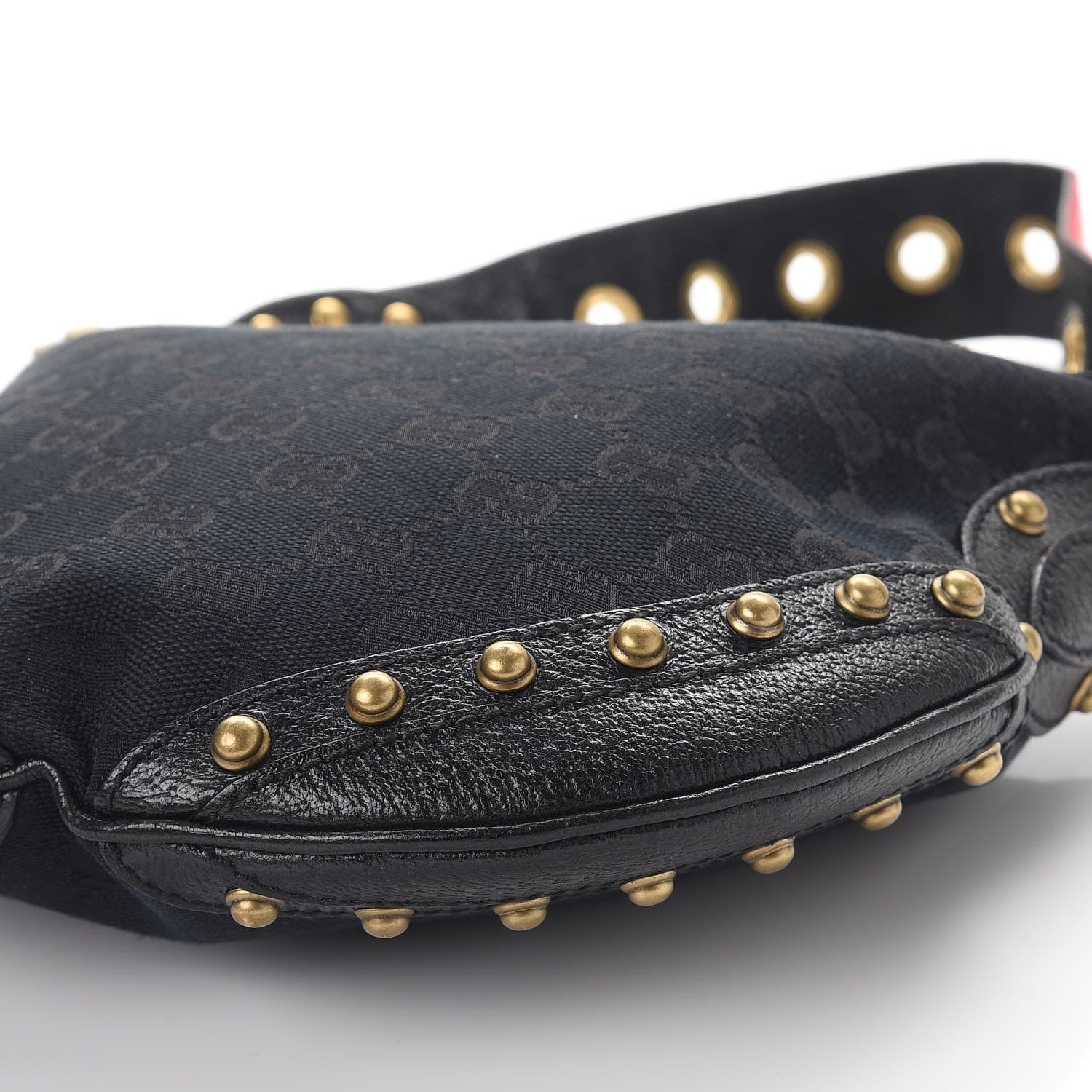 Gucci Monogram Studded Small Pelham Shoulder Bag Black 10 of 10