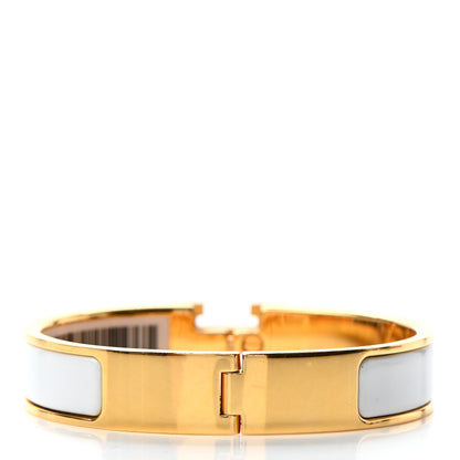 Hermes Enamel Narrow Clic Clac H Bracelet PM White 3 of 5