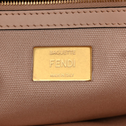 Fendi Canvas Vitello King FF Embroidered Baguette Rosa Quarzo Bloody Mary Multicolor 6 of 10