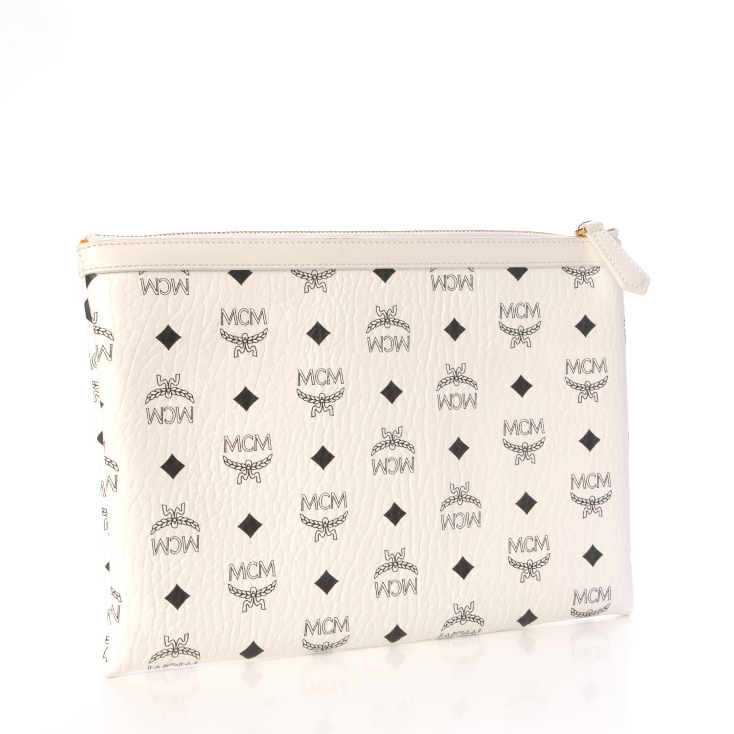 MCM Visetos Medium Heritage Pouch White 3 of 10