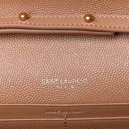 Saint Laurent Grain De Poudre Mixed Matelasse Triquilt Monogram Chain Wallet Dune 5 of 5
