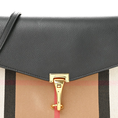 Burberry Derby Calfskin House Check Small Macken Crossbody Bag Black 8 of 13