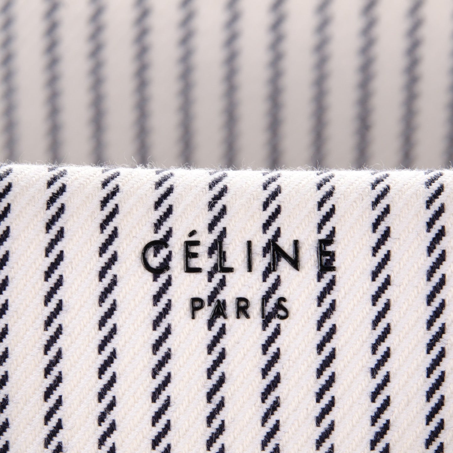 Cotton Canvas Striped Medium Phantom Luggage White Navy