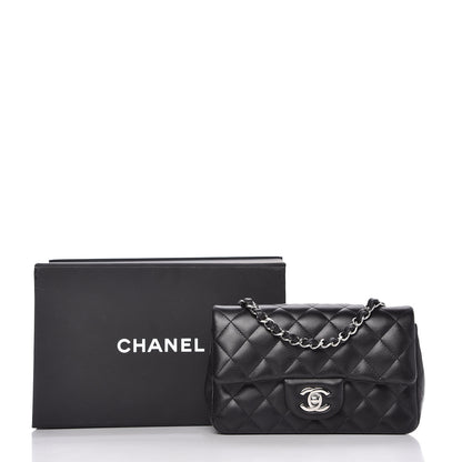 Chanel Lambskin Quilted Mini Rectangular Flap Black 11 of 11
