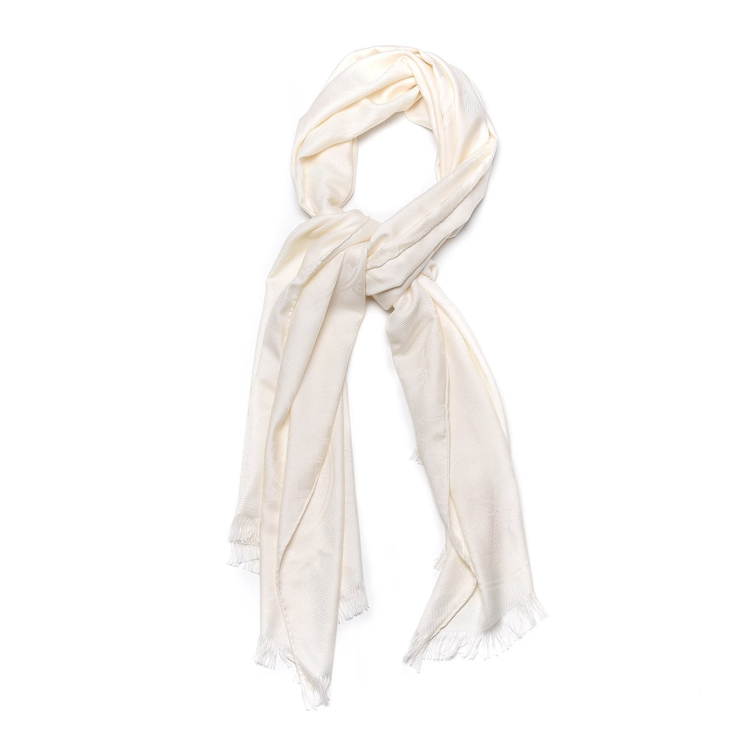 Cashmere Silk New Libris Confettis D'Ex Stole Ivory