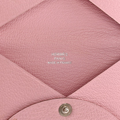 Hermes Chevre Mysore Calvi Card Case Rose Sakura 7 of 14