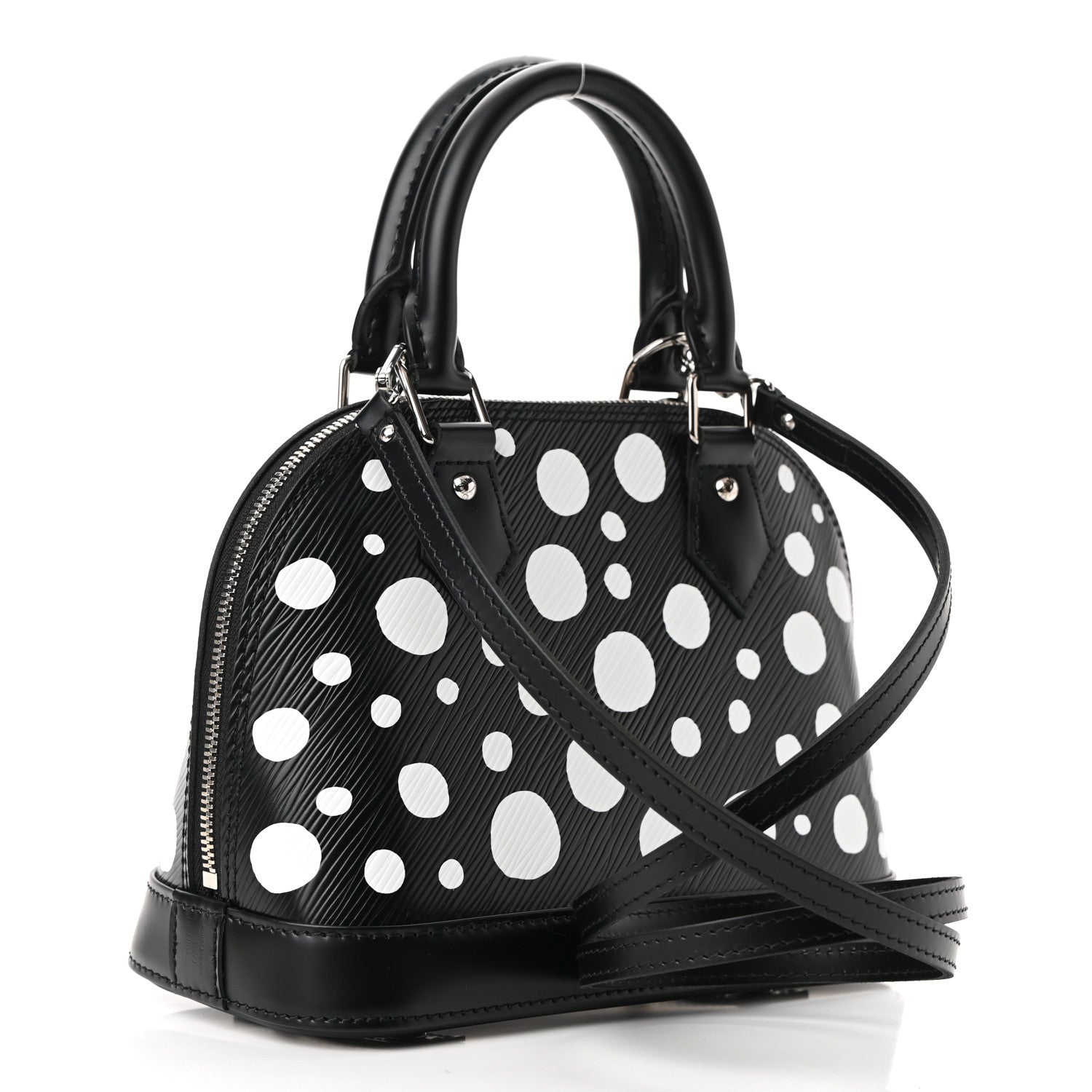 Louis Vuitton X YK Epi Alma BB Black White 3 of 10