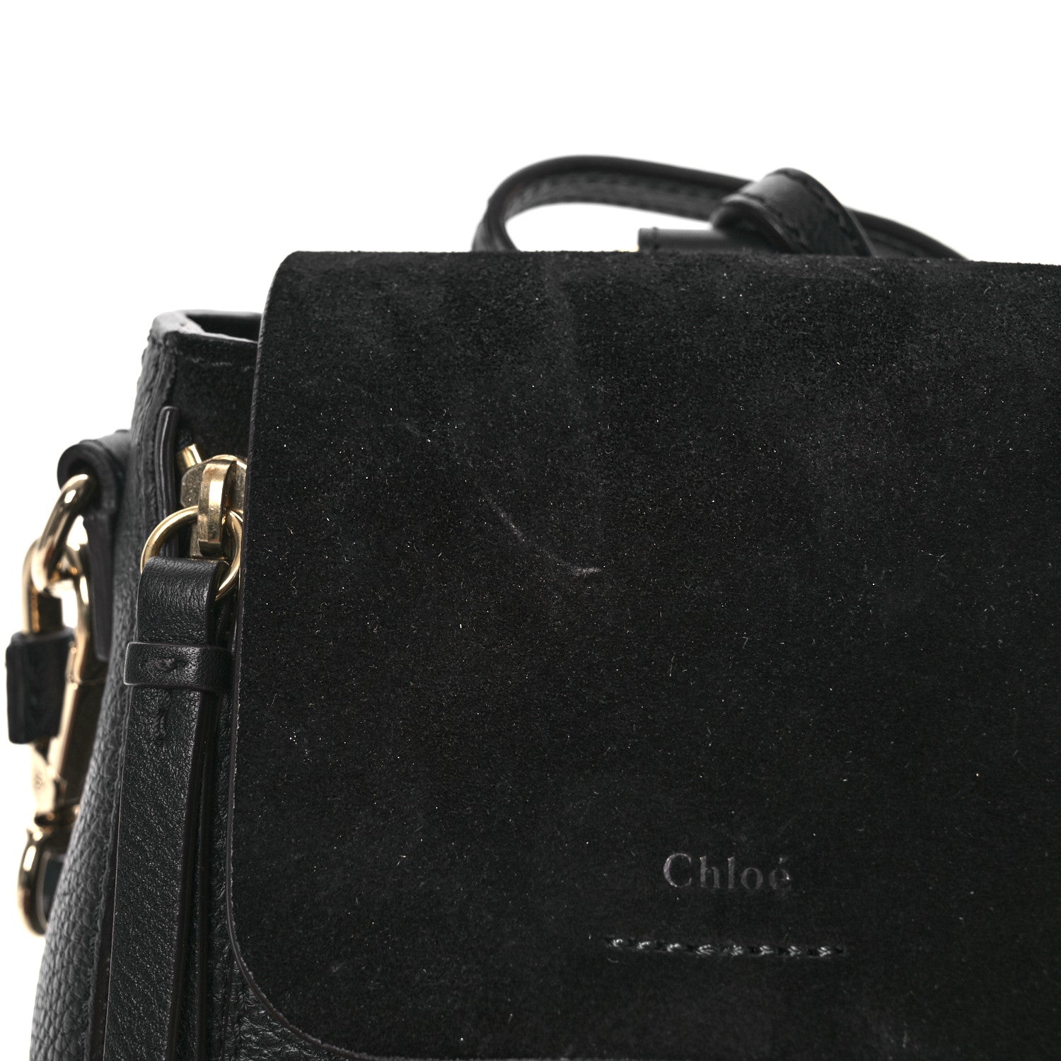 Chloe Suede Calfskin Mini Faye Backpack Black 11 of 11