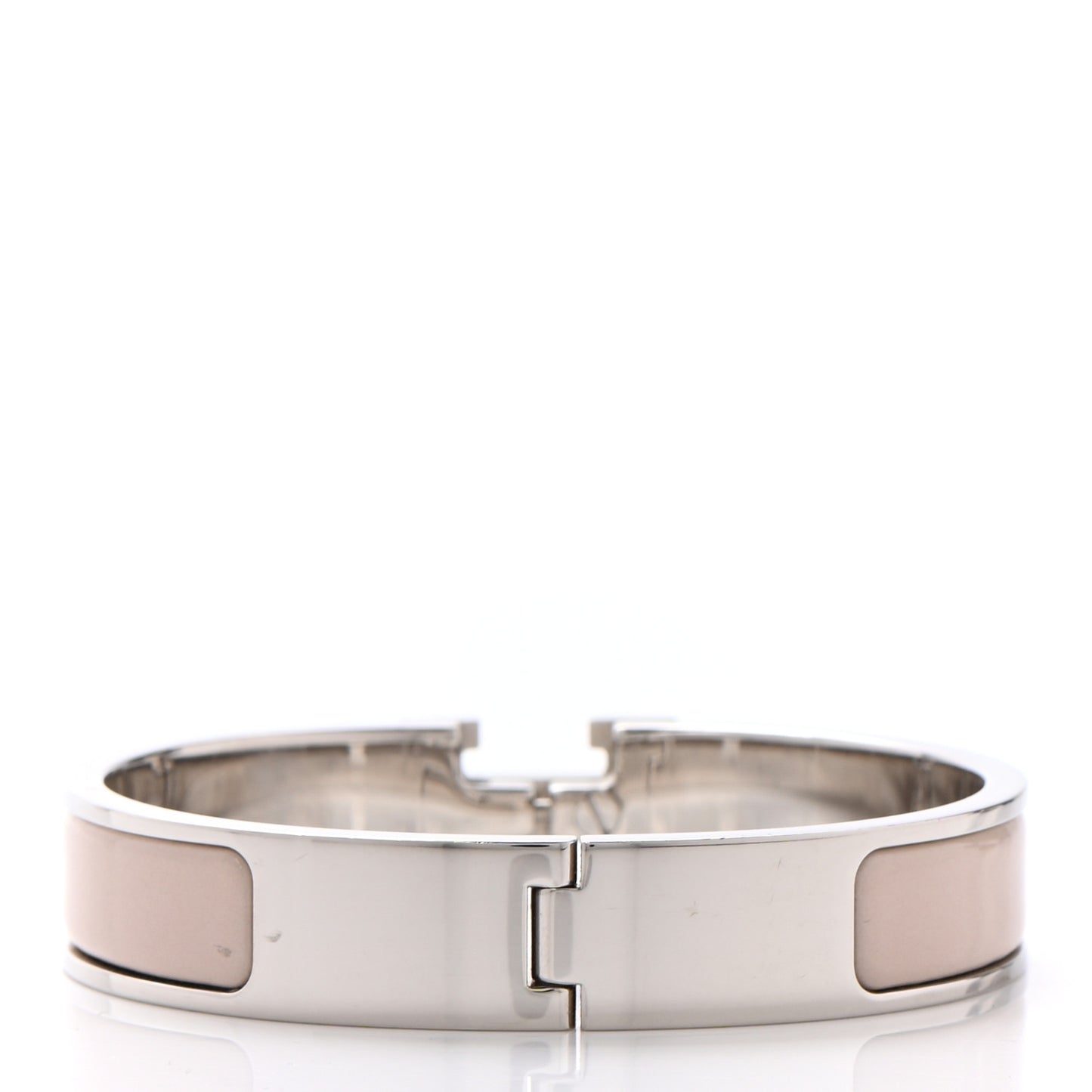 Enamel Narrow Clic Clac H Bracelet PM Marron Glace