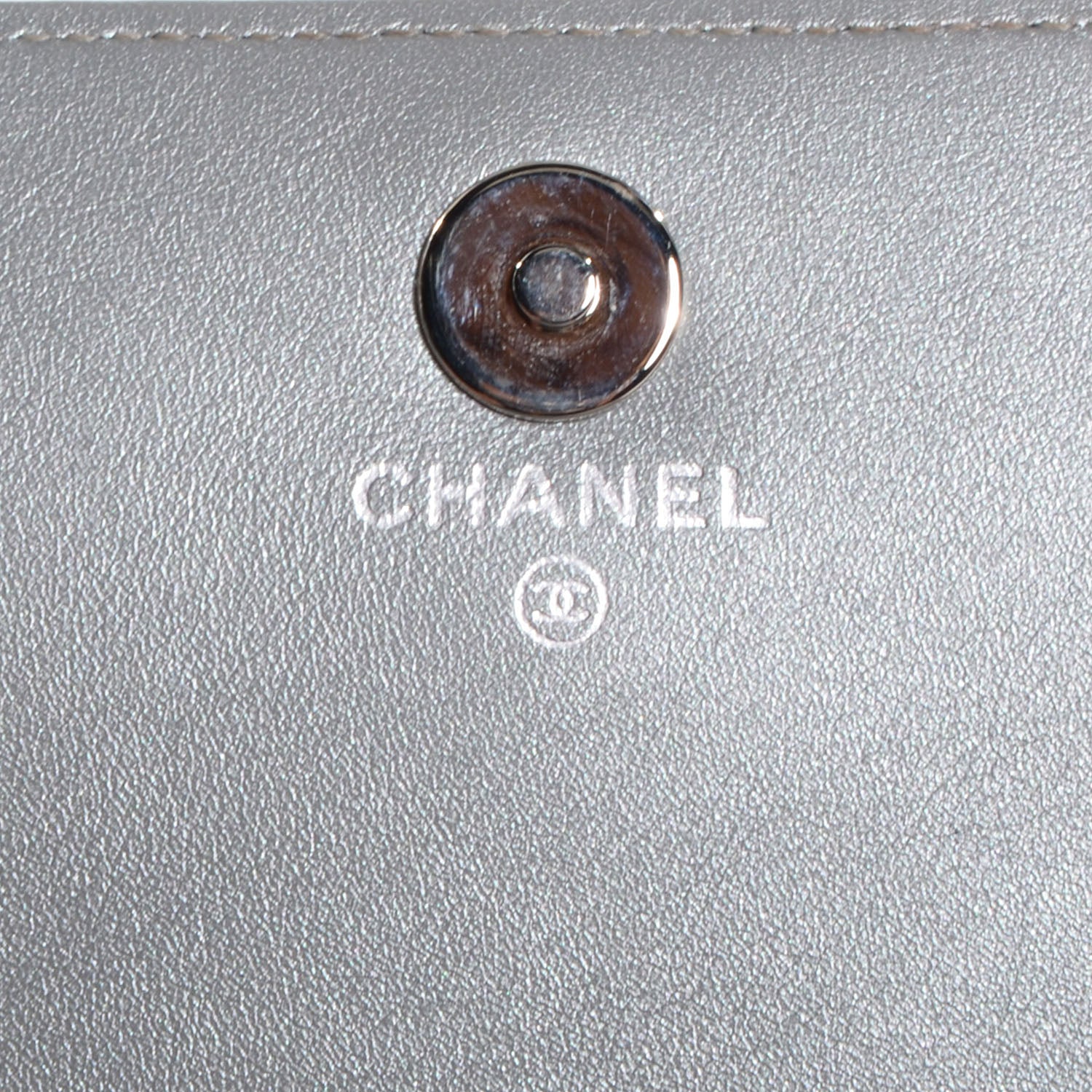 Chanel Patent Strass Wallet On Chain WOC Silver 6 of 8