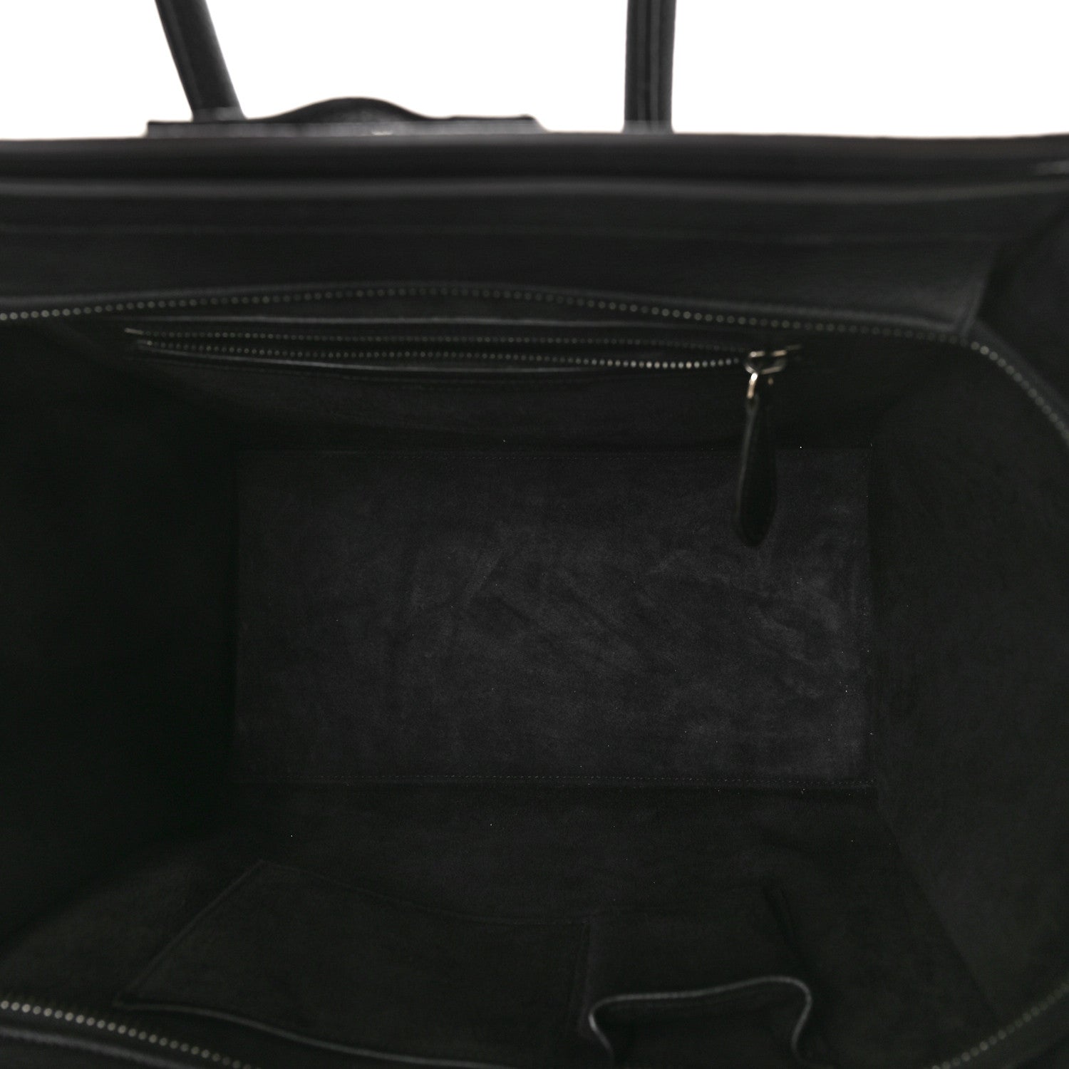 Celine Drummed Calfskin Mini Luggage Black 5 of 8